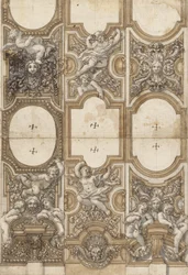 Project for Sculptured Decorations of Ceiling
